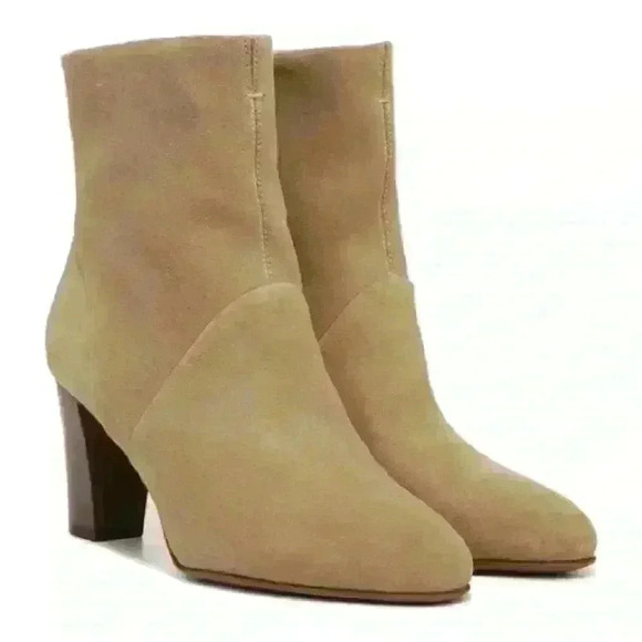 Franco Sarto Pia Ankle Bootie Cookie Tan Suede Brand New Size‎ 10 - Picture 1 of 6